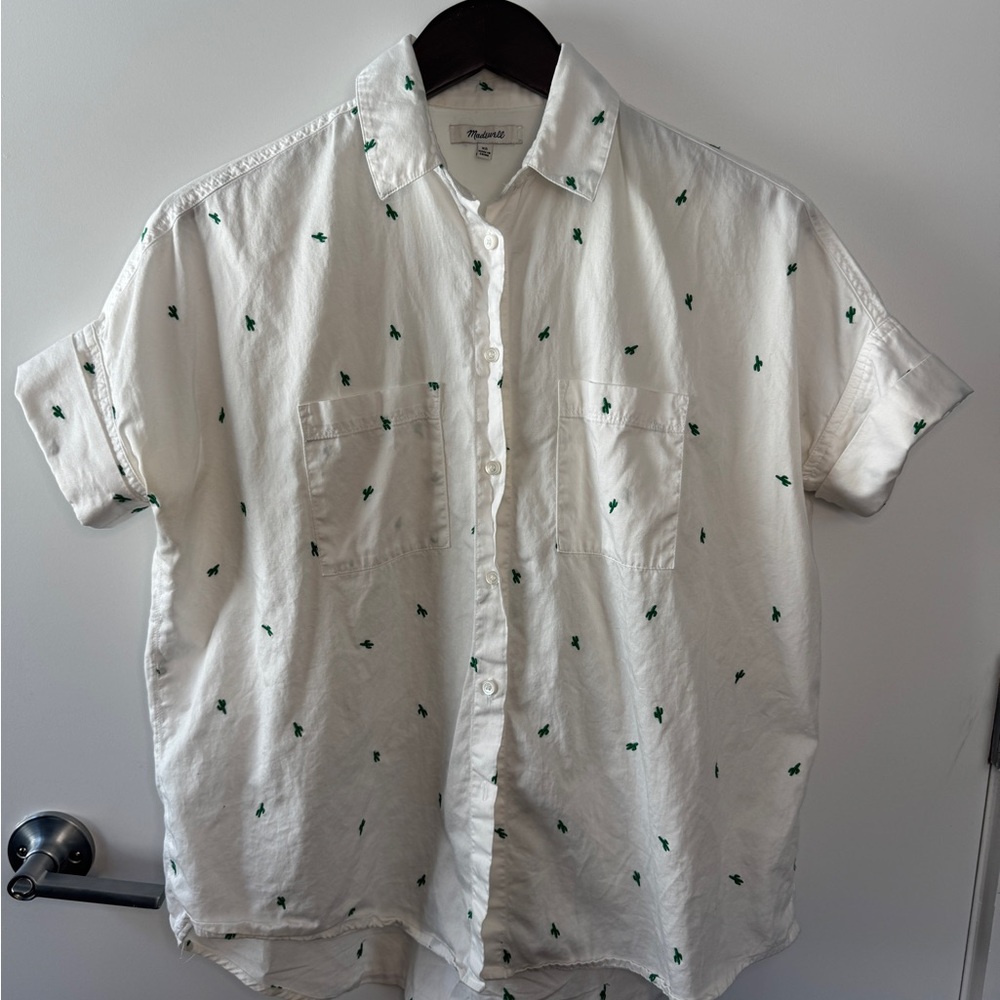 Cactus embroidered madewell button down